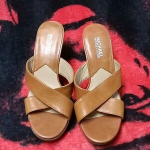 Michael kors camelcross sandals new
